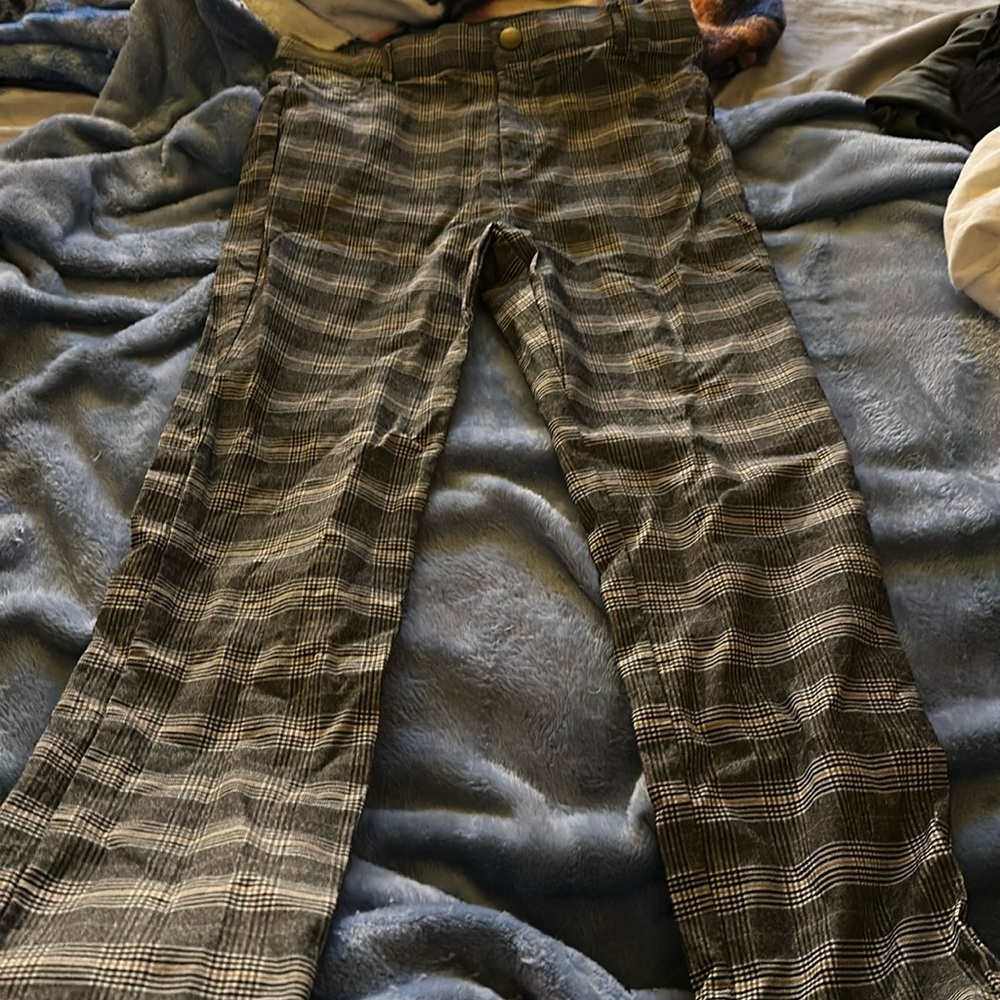 Plaid work pants
